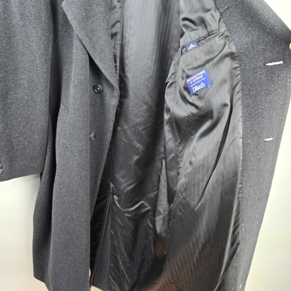 ROUNDTREE & YORKE Wool Long Coat Classic Button-up Gray Mens Size 42 Old Money - Picture 6 of 12